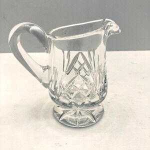 Galway Irish Crystal Ashford‎ Creamer Footed Cut Base 3.5" Fan Discontinued
